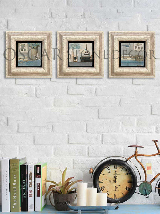 3-PIECE FRAME NATURAL STONE WALL DECOR / 3CDD-20-014 (WALL DECOR)