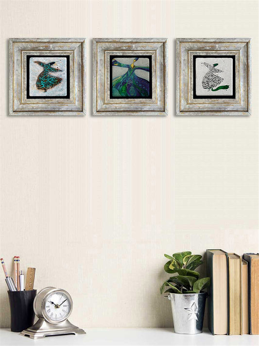 3-PIECE FRAME NATURAL STONE WALL DECOR / 3CDD-40-051 (WALL DECOR)