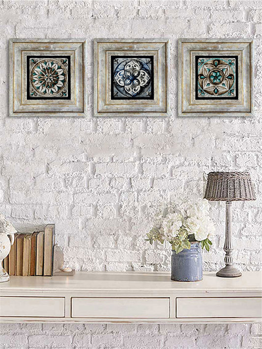 3-PIECE FRAME NATURAL STONE WALL DECOR / 3CDD-40-039 (WALL DECOR)