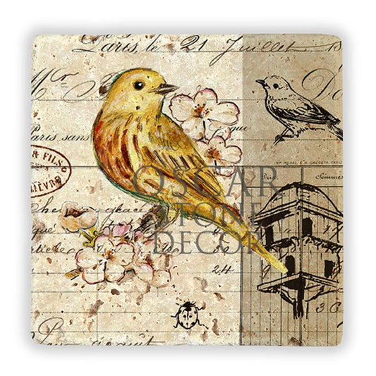 BIRDS OF CATCHER NATURAL STONE WALL DECOR / DD283 (WALL DECOR)
