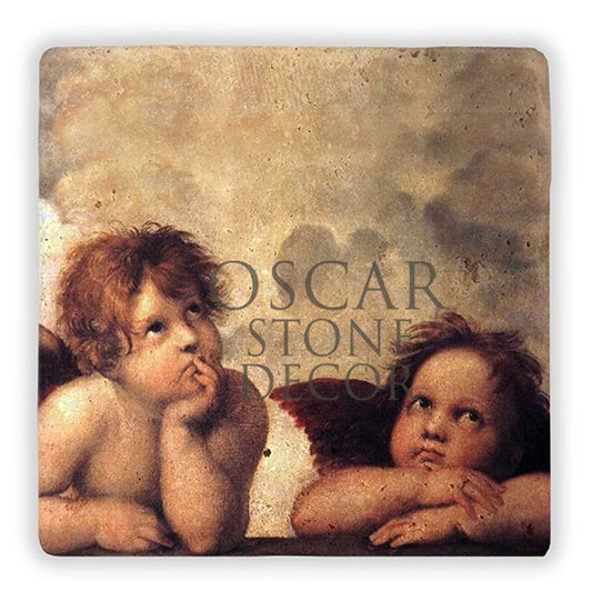 ANGELS NATURAL STONE WALL DECOR / DD249 (WALL DECOR)