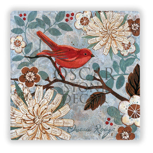 BIRDS ON BRANCH NATURAL STONE WALL DECOR / DD320 (WALL DECOR)