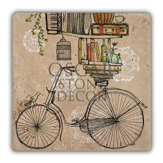 BIKE NATURAL STONE WALL DECOR / DD09 (WALL DECOR)