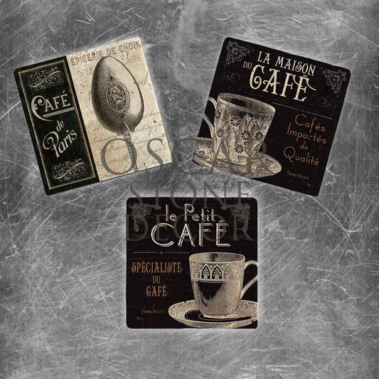 CAFE DE PARIS NATURAL STONE MAGNET SET / MG-008
