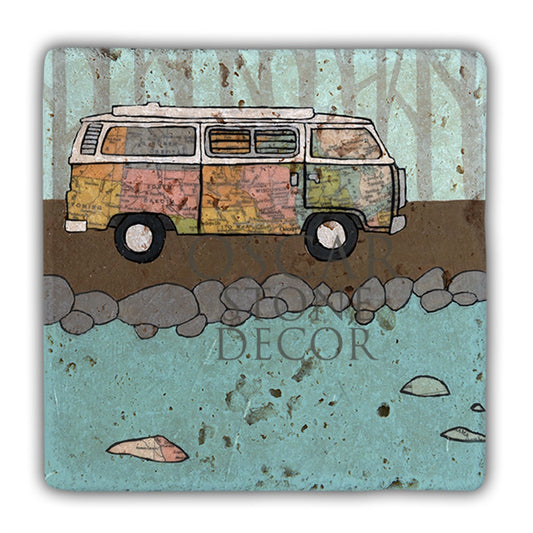 CAMPER NATURAL STONE WALL DECOR / DD362 (WALL DECOR)