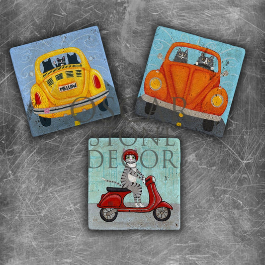 CAT DRIVER NATURAL STONE MAGNET SET / MG-100