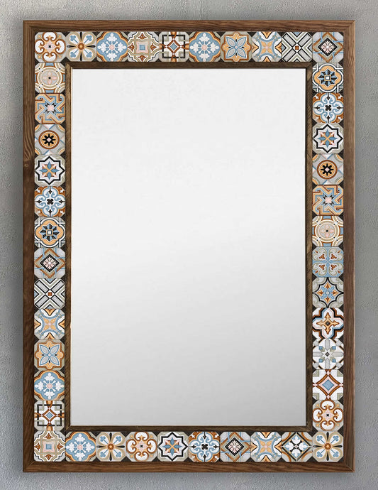 4x4 Tiles Stone Mosaic Wall Mirror | AYN-071