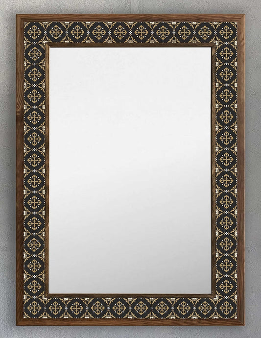 4x4 Tiles Stone Mosaic Wall Mirror | AYN-051