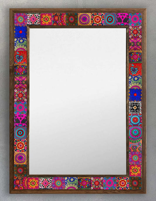 4x4 Tiles Stone Mosaic Wall Mirror | AYN-068