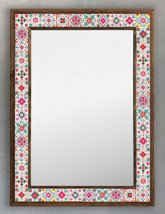 4x4 Tiles Stone Mosaic Wall Mirror | AYN-034