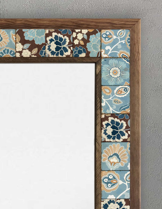 4x4 Tiles Stone Mosaic Wall Mirror | AYN-024