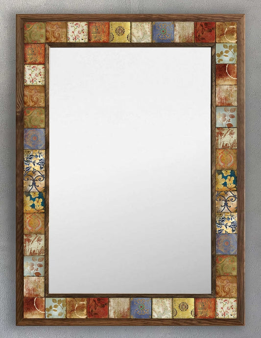 4x4 Tiles Stone Mosaic Wall Mirror | AYN-020