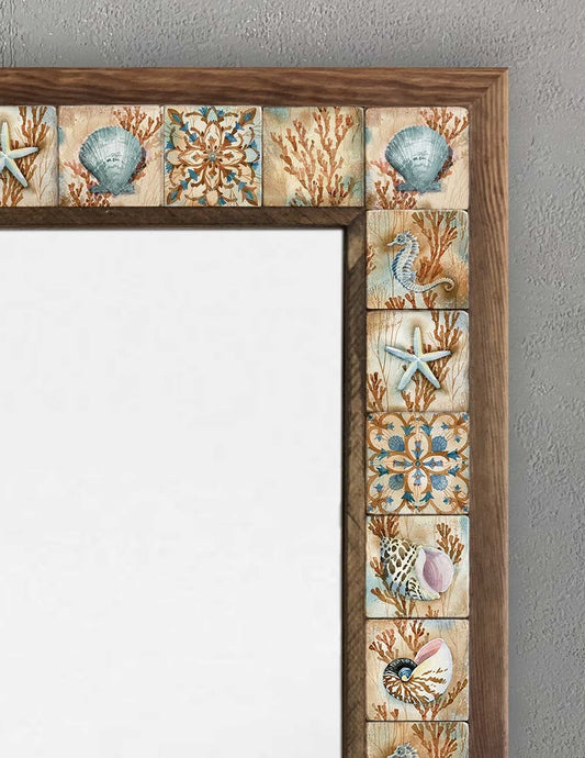 4x4 Tiles Stone Mosaic Wall Mirror | AYN-012