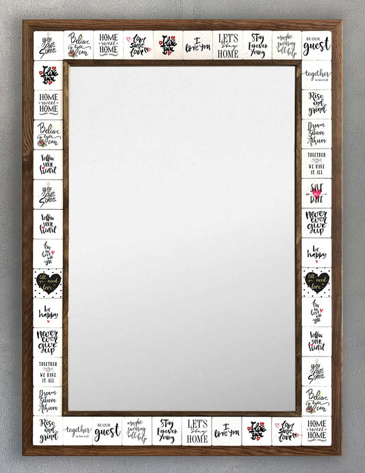 4x4 Tiles Stone Mosaic Wall Mirror | AYN-037