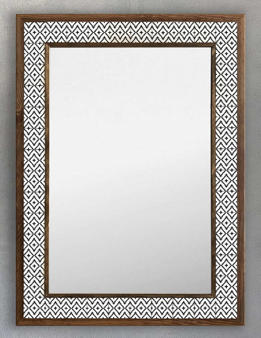 4x4 Tiles Stone Mosaic Wall Mirror | AYN-003
