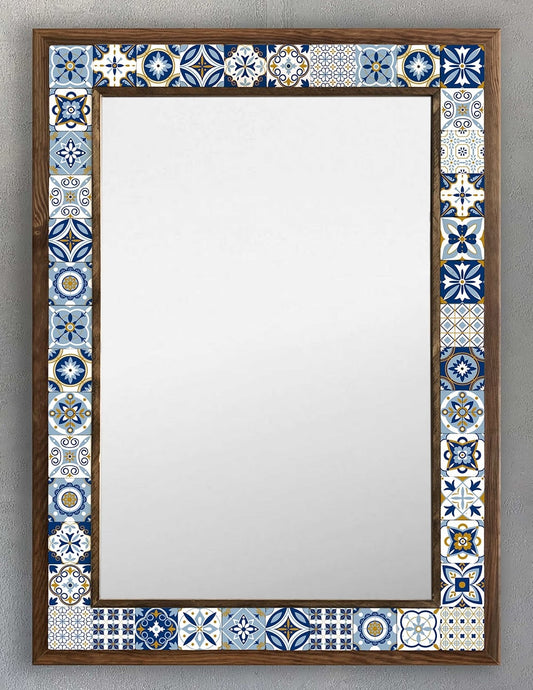 4x4 Tiles Stone Mosaic Wall Mirror | AYN-089