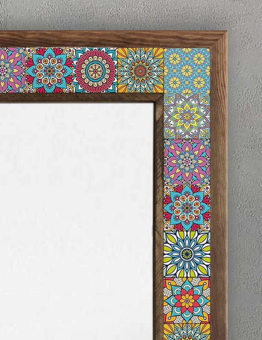 FRAMED MOSAIC NATURAL STONE MIRROR / AYN5070-093