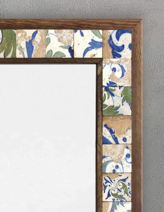 FRAMED MOSAIC NATURAL STONE MIRROR / AYN5070-104