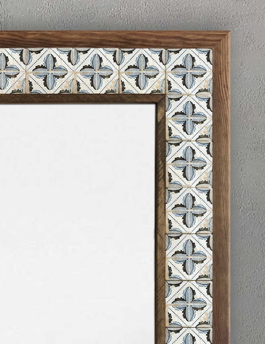 FRAMED MOSAIC NATURAL STONE MIRROR / AYN5070-105