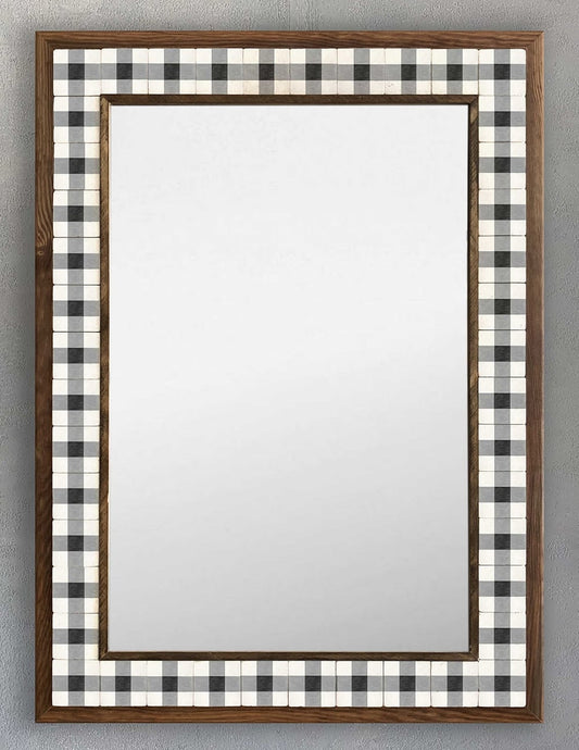 4x4 Tiles Stone Mosaic Wall Mirror | AYN-004