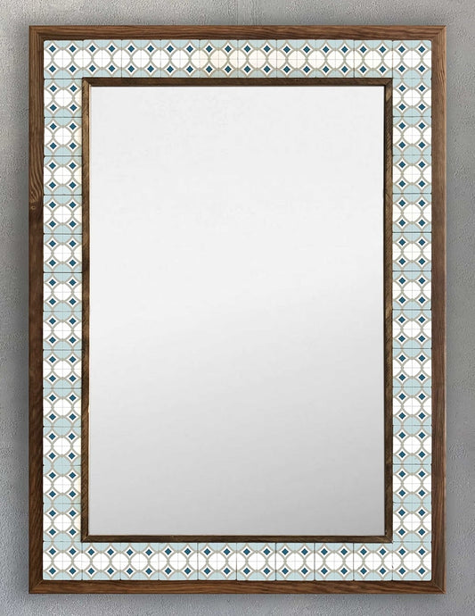 4x4 Tiles Stone Mosaic Wall Mirror | AYN-054