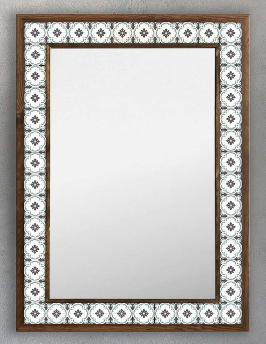 4x4 Tiles Stone Mosaic Wall Mirror | AYN5070-053