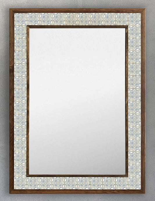 FRAMED MOSAIC NATURAL STONE MIRROR / AYN5070-103