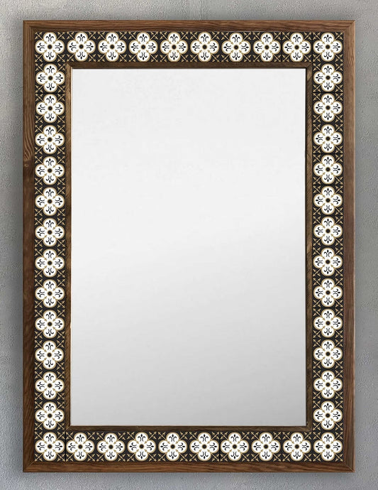 4x4 Tiles Stone Mosaic Wall Mirror | AYN5070-056
