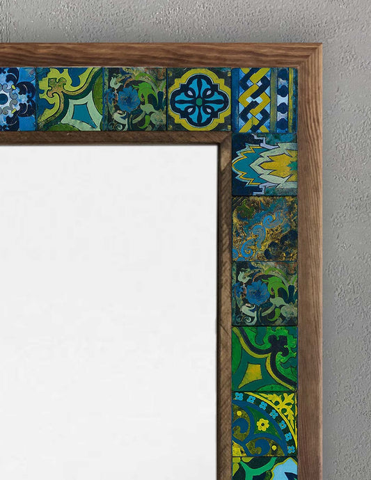 4x4 Tiles Stone Mosaic Wall Mirror | AYN-025