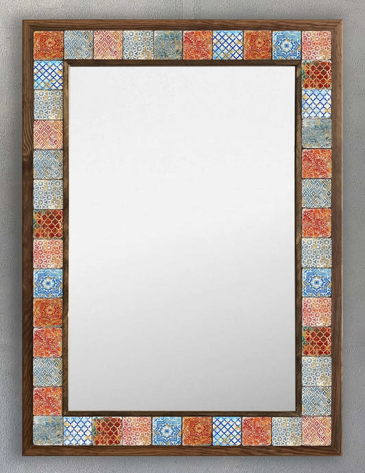 4x4 Tiles Stone Mosaic Wall Mirror | AYN-018