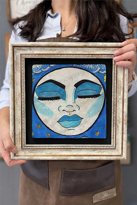 Framed Painting Stone Wall Decor 12" x 12" Special Design Painting