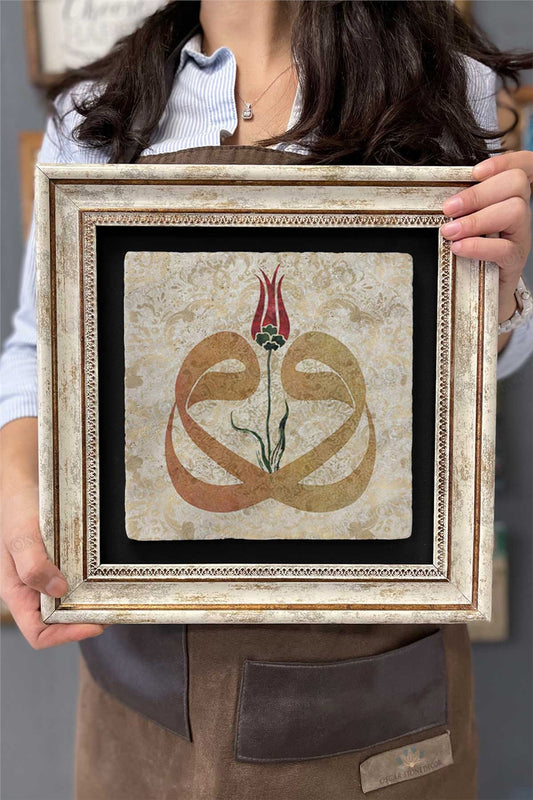 Framed Painting Stone Wall Decor 12" x 12" Double Vav Double Vav Painting