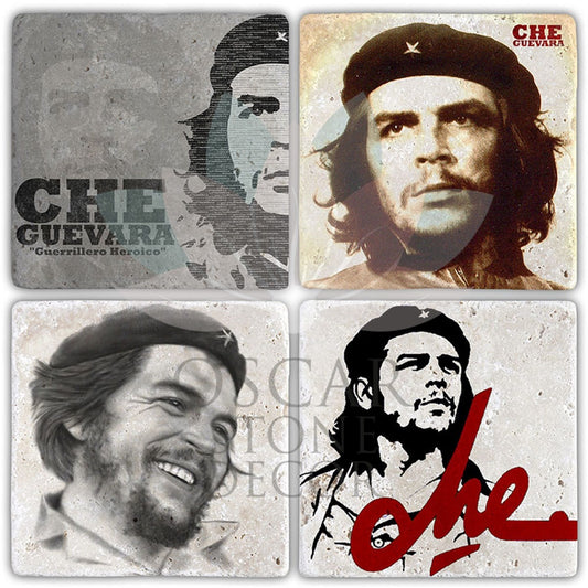 CHE 4-Piece NATURAL STONE COASTERS / BA371 (COASTER)