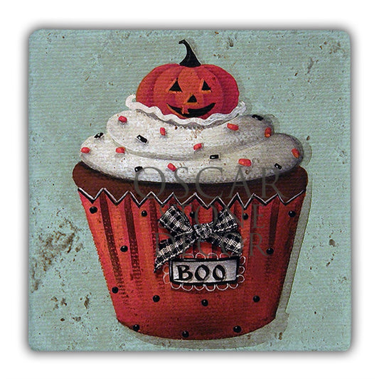 DD031-HALLOWEEN MUFFIN NATURAL STONE WALL DECOR / DD31 (WALL DECOR)
