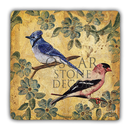 DD041-BIRDS NATURAL STONE WALL DECOR / DD41 (WALL DECOR)