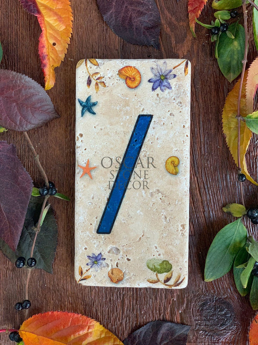 NATURAL STONE DOOR NUMBER, BLUE / TAKSIM (DOOR NUMBER)