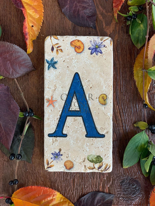 NATURAL STONE DOOR NUMBER, BLUE / KN-A (DOOR NUMBER)