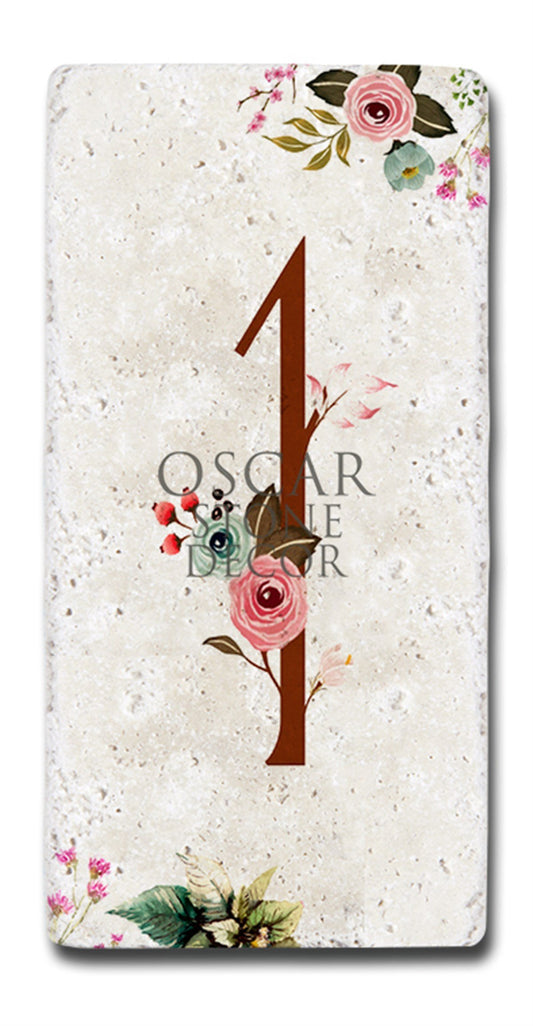 NATURAL STONE DOOR NUMBER, 1 (DOOR NUMBER)