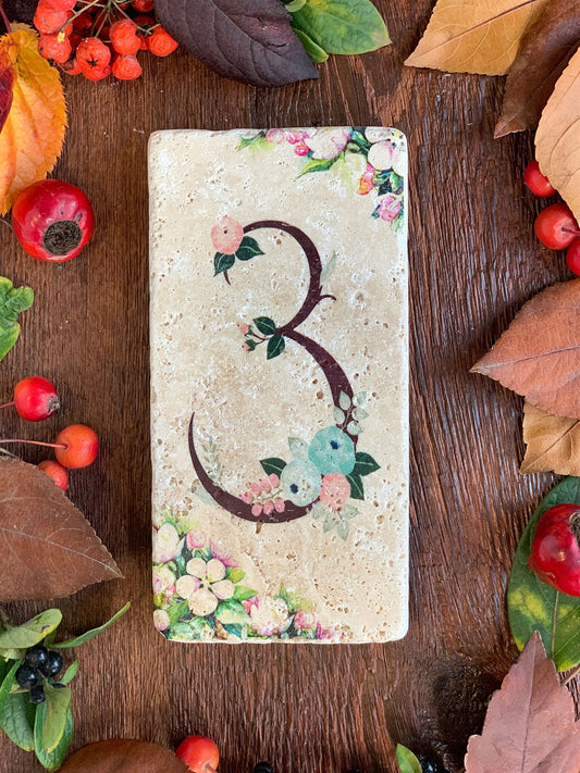 NATURAL STONE DOOR NUMBER, 3 (DOOR NUMBER)