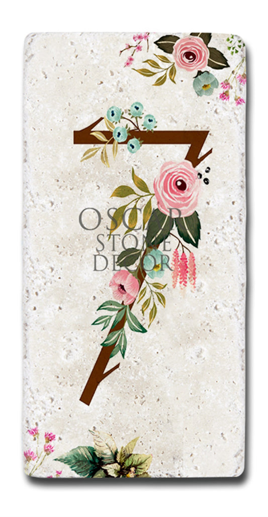 NATURAL STONE DOOR NUMBER, 7 (DOOR NUMBER)
