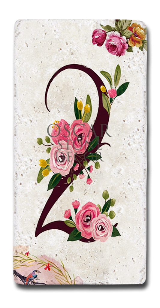 NATURAL STONE DOOR NUMBER, 2 (DOOR NUMBER)