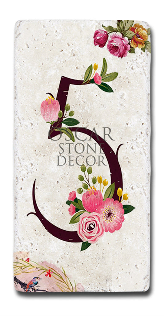 NATURAL STONE DOOR NUMBER, 5 (DOOR NUMBER)