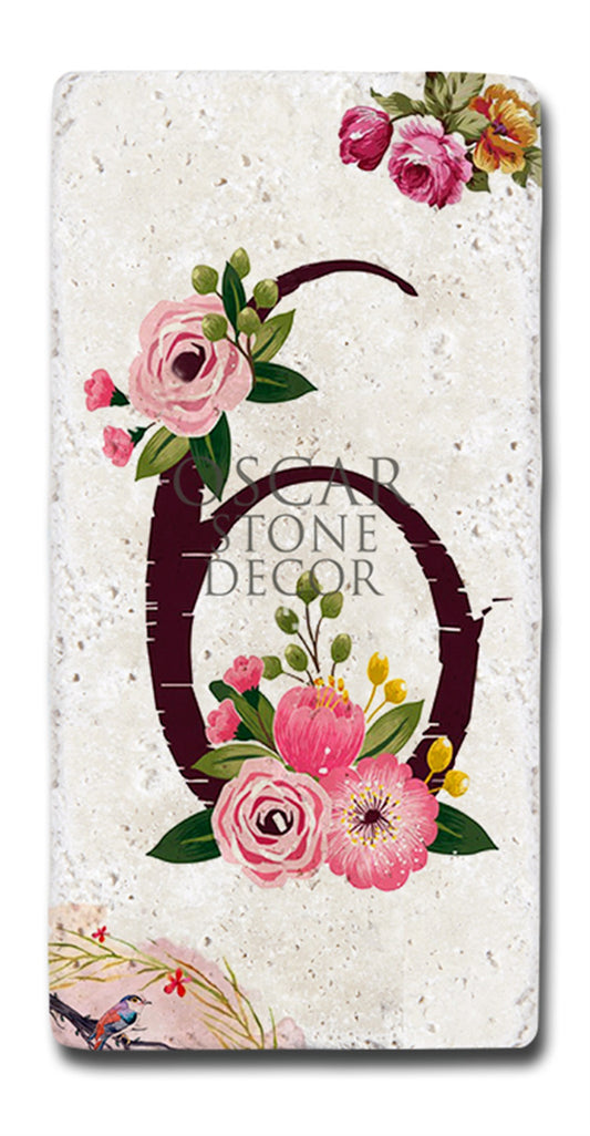 NATURAL STONE DOOR NUMBER, 6 (DOOR NUMBER)