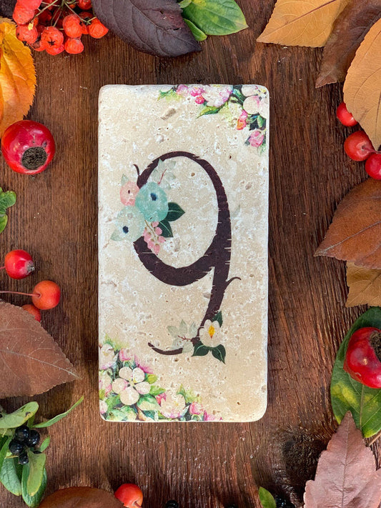 NATURAL STONE DOOR NUMBER, 9 (DOOR NUMBER)