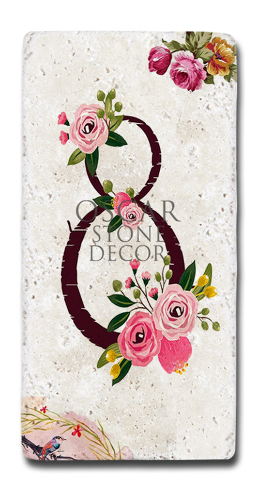 NATURAL STONE DOOR NUMBER, 8 (DOOR NUMBER)