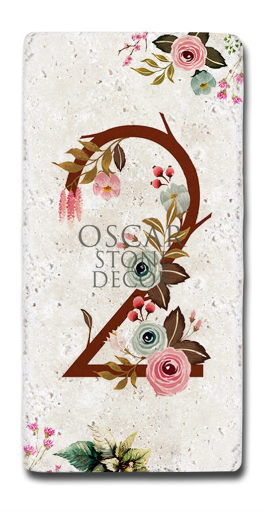 NATURAL STONE DOOR NUMBER, 2 (DOOR NUMBER)