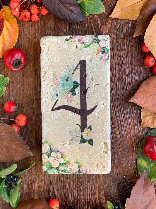 NATURAL STONE DOOR NUMBER, 4 (DOOR NUMBER)