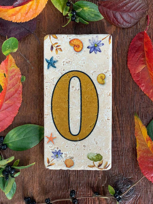 NATURAL STONE DOOR NUMBER, BROWN / 0 (DOOR NUMBER)