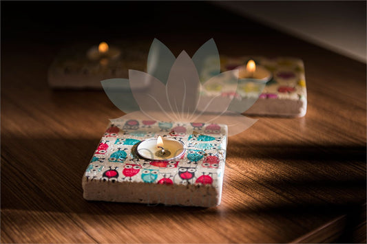 NATURAL STONE CANDLE HOLDER / ML-007 (CANDLE HOLDER)