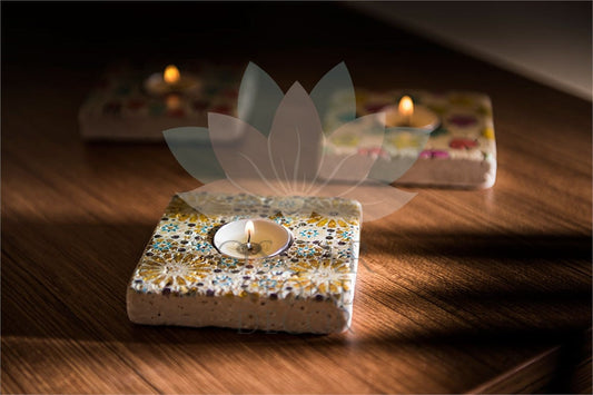 NATURAL STONE CANDLE HOLDER / ML-006 (CANDLE HOLDER)